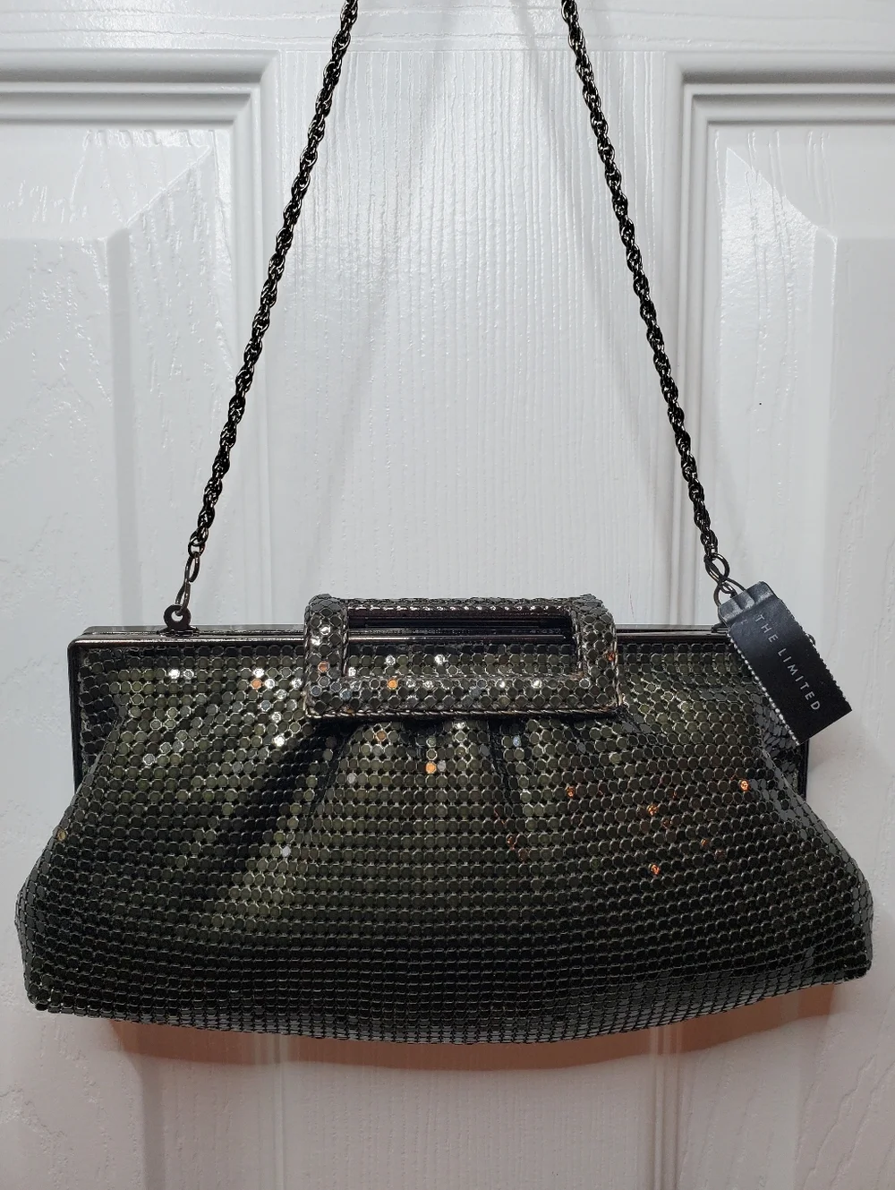 NWT - The Limited - Ladies - Black Metal Mesh - Wristlet